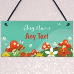 Personalsied Any Name Text Fairy Garden Hanging Plaque Sign Shed