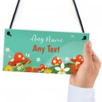 Personalsied Any Name Text Fairy Garden Hanging Plaque Sign Shed