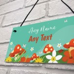 Personalsied Any Name Text Fairy Garden Hanging Plaque Sign Shed