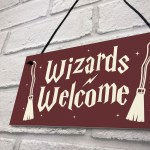 Wizards Welcome Novelty Hanging Sign Wizard Magic Themed Gift