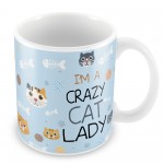 Crazy Cat Lady Mug Funny Mum Nan Birthday Xmas Gift From Cat