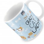 Crazy Cat Lady Mug Funny Mum Nan Birthday Xmas Gift From Cat