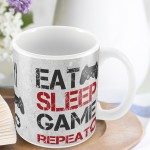 Eat Sleep Game Gaming Mug Gamer Gift Playstation Inspired Gift