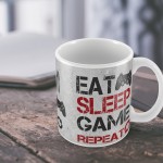 Eat Sleep Game Gaming Mug Gamer Gift Playstation Inspired Gift