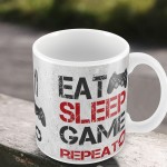 Eat Sleep Game Gaming Mug Gamer Gift Playstation Inspired Gift