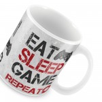 Eat Sleep Game Gaming Mug Gamer Gift Playstation Inspired Gift