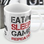 Eat Sleep Game Gaming Mug Gamer Gift Playstation Inspired Gift