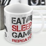 Eat Sleep Game Gaming Mug Gamer Gift Xbox Inspired Gift