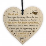 Special Thankyou Gift Wood Heart Boyfriend Girlfriend Husband 