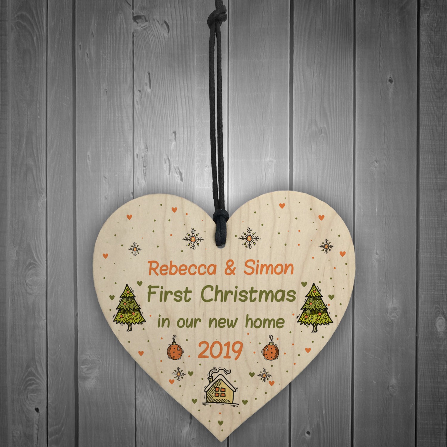 First Christmas New Home Tree Bauble Personalised House Warming