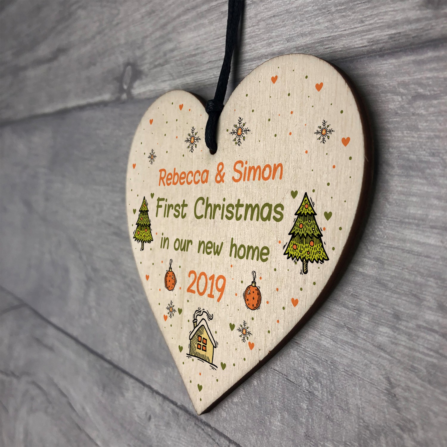 First Christmas New Home Tree Bauble Personalised House Warming