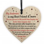 Soulmate Gift Wooden Heart Birthday Anniversary Gift For Him Her