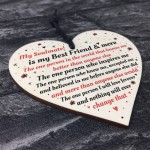 Soulmate Gift Wooden Heart Birthday Anniversary Gift For Him Her