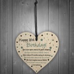 Funny 16th Birthday Gift For Daughter Son Wood Heart 16th Card