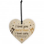 Funny Cat Gifts For Women Wood Heart Cat Sign Pet Gifts