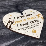 Funny Cat Gifts For Women Wood Heart Cat Sign Pet Gifts