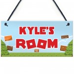 Personalised Gaming Sign Retro Gaming Gift Boys Bedroom Door