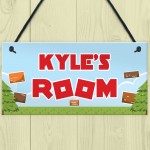 Personalised Gaming Sign Retro Gaming Gift Boys Bedroom Door