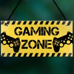 Gaming Zone Plaque For Boys Bedroom Man Cave Gaming Gamer