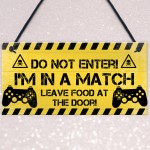 Gamer Warning Plaque Gaming Bedroom Accessories Novelty Sign