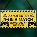 Gamer Warning Plaque Gaming Bedroom Accessories Novelty Sign
