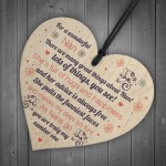 Thank You Gift For Nan Wooden Heart Nan Birthday Christmas Gift