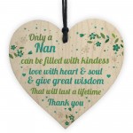 Nan Gift Thank You Wooden Heart Plaque Gift For Nan Birthday