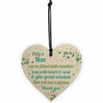 Nan Gift Thank You Wooden Heart Plaque Gift For Nan Birthday