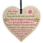 Thank You Gift For Nan Wooden Heart Nan Birthday Christmas Gift 