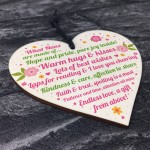 Thank You Gift For Nan Wooden Heart Nan Birthday Christmas Gift 