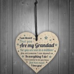 Thank You Gift For Grandad Wood Heart Grandad Birthday Xmas Poem