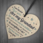 Thank You Gift For Grandad Wood Heart Grandad Birthday Xmas Poem