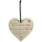 Thank You Nan Gift Wooden Heart Nan Birthday Christmas Poem Gift