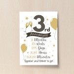 3rd Wedding Anniversary Gift Print Mr & Mrs Anniversary Gifts