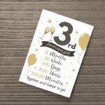 3rd Wedding Anniversary Gift Print Mr & Mrs Anniversary Gifts