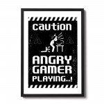 Retro Gaming Sign Gaming Print Framed Angry Gamer Gift Funny