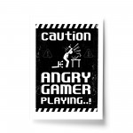 Retro Gaming Sign Gaming Print Angry Gamer Funny Gamer Gift