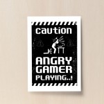 Retro Gaming Sign Gaming Print Angry Gamer Funny Gamer Gift