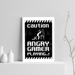 Retro Gaming Sign Gaming Print Angry Gamer Funny Gamer Gift