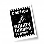 Retro Gaming Sign Gaming Print Angry Gamer Funny Gamer Gift