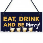 Novelty Be Merry Bar Sign Man Cave Pub Kitchen Sign Alcohol Gift