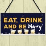 Novelty Be Merry Bar Sign Man Cave Pub Kitchen Sign Alcohol Gift