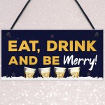 Novelty Be Merry Bar Sign Man Cave Pub Kitchen Sign Alcohol Gift