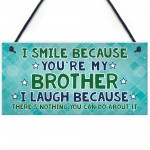 Funny Brother Gift Hanging Plaque Novelty Brother Birthday Xmas