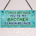 Funny Brother Gift Hanging Plaque Novelty Brother Birthday Xmas