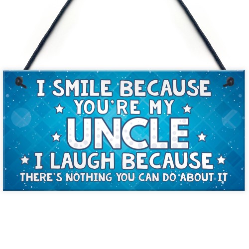 Funny Uncle Gift Plaque Novelty Uncle Birthday Christmas Gift 