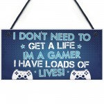 Funny Gaming Bedroom Sign Novelty Gamer Gift Birthday Gift Son