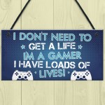 Funny Gaming Bedroom Sign Novelty Gamer Gift Birthday Gift Son