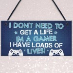 Funny Gaming Bedroom Sign Novelty Gamer Gift Birthday Gift Son