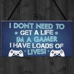 Funny Gaming Bedroom Sign Novelty Gamer Gift Birthday Gift Son